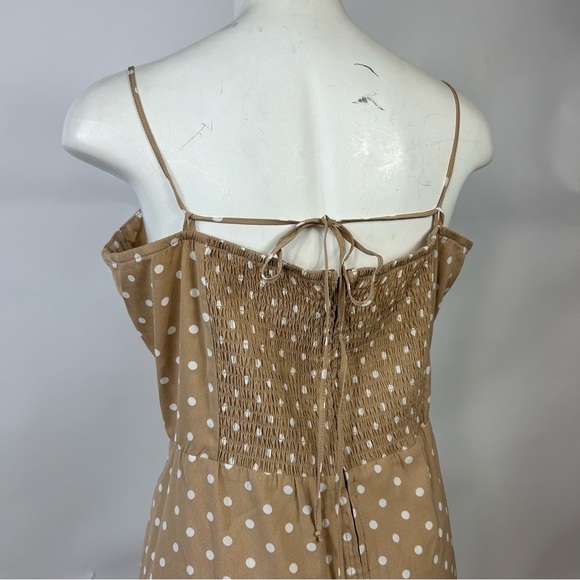 NEW Francesca’s Mi Ami Maxi Spaghetti Strap Side Slit Polka Dot Dress Size XL - Picture 5 of 12